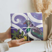 Kekeru New Zealand Matariki Wrapping Paper Kukupa Kowhai Maori New Year Purple Version