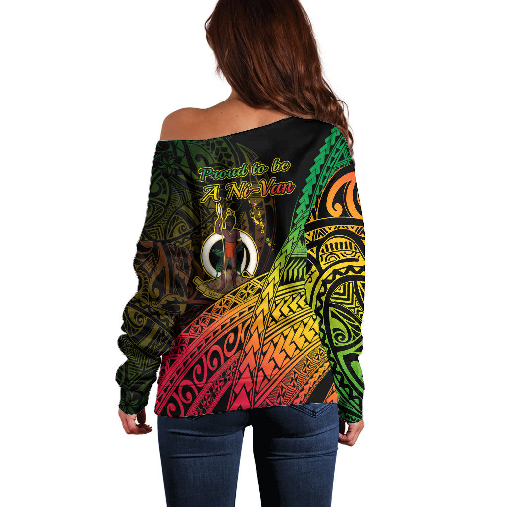 Polynesian Pride Vanuatu Off Shoulder Sweater Proud To Be A Ni-Van LT14 - Polynesian Pride