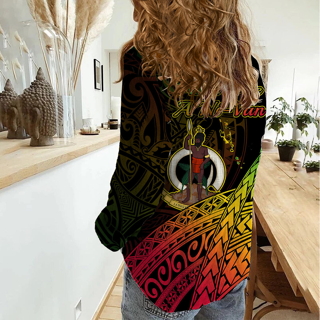 Polynesian Pride Vanuatu Women Casual Shirt Proud To Be A Ni-Van LT14 - Polynesian Pride