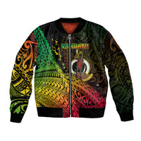 Personalised Vanuatu Bomber Jacket Proud To Be A Ni-Van LT14 Unisex Black - Polynesian Pride