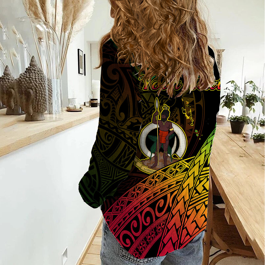 Personalised Vanuatu Women Casual Shirt Proud To Be A Ni-Van LT14 - Polynesian Pride