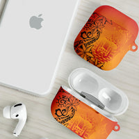 French Polynesia Manta Ray Tattoo AirPods Case Tahiti Hahalua Tiare Maori Gradient Style