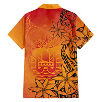 French Polynesia Manta Ray Tattoo Family Matching Off The Shoulder Long Sleeve Dress and Hawaiian Shirt Tahiti Hahalua Tiare Maori Gradient Style