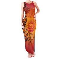 French Polynesia Manta Ray Tattoo Family Matching Tank Maxi Dress and Hawaiian Shirt Tahiti Hahalua Tiare Maori Gradient Style