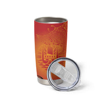 French Polynesia Manta Ray Tattoo Tumbler Cup Tahiti Hahalua Tiare Maori Gradient Style LT14 - Polynesian Pride