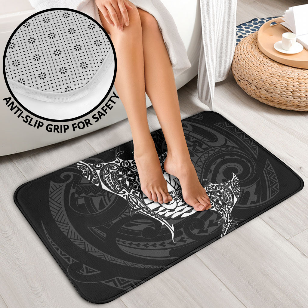French Polynesia Manta Ray Tattoo Bathroom Set Tahiti Hahalua Turtle Shark Black Color