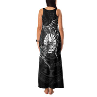 French Polynesia Manta Ray Tattoo Family Matching Tank Maxi Dress and Hawaiian Shirt Tahiti Hahalua Turtle Shark Black Color LT14 - Polynesian Pride