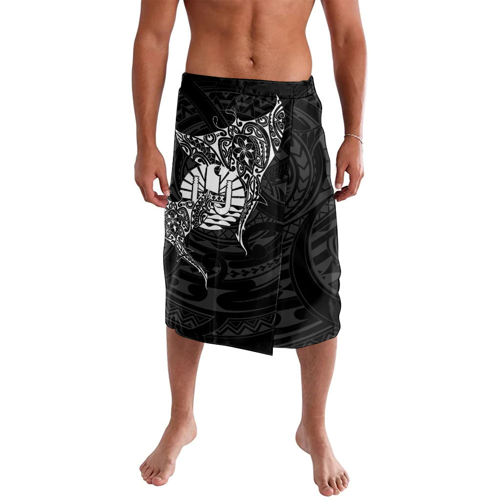 French Polynesia Manta Ray Tattoo Lavalava Tahiti Hahalua Turtle Shark Black Color