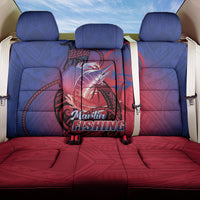 Guam Blue Marlin Fishing Back Car Seat Cover Guahan Fish Hook Tattoo LT14 One Size Blue - Polynesian Pride