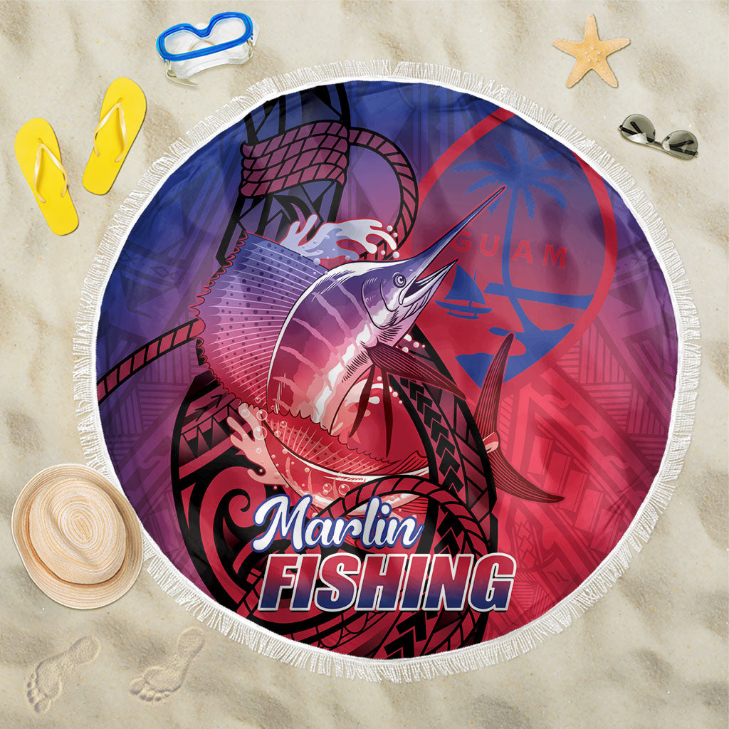Guam Blue Marlin Fishing Beach Blanket Guahan Fish Hook Tattoo