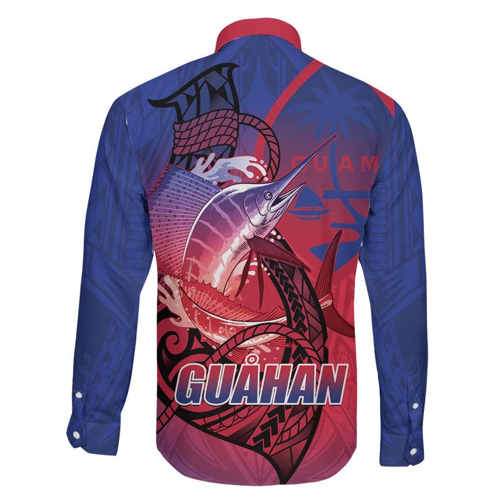Guam Blue Marlin Fishing Family Matching Mermaid Dress and Hawaiian Shirt Guahan Fish Hook Tattoo