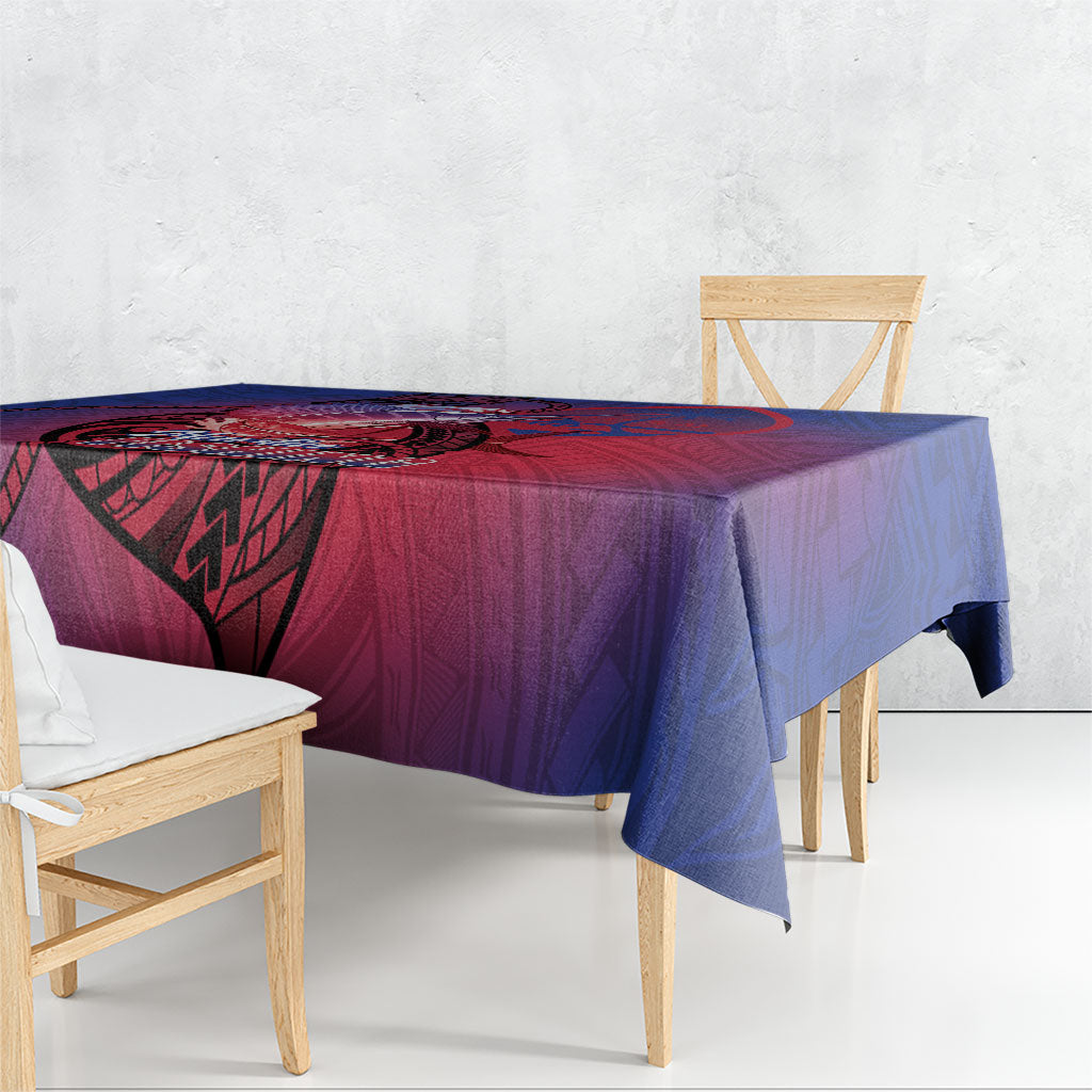 Guam Blue Marlin Fishing Tablecloth Guahan Fish Hook Tattoo LT14 - Polynesian Pride