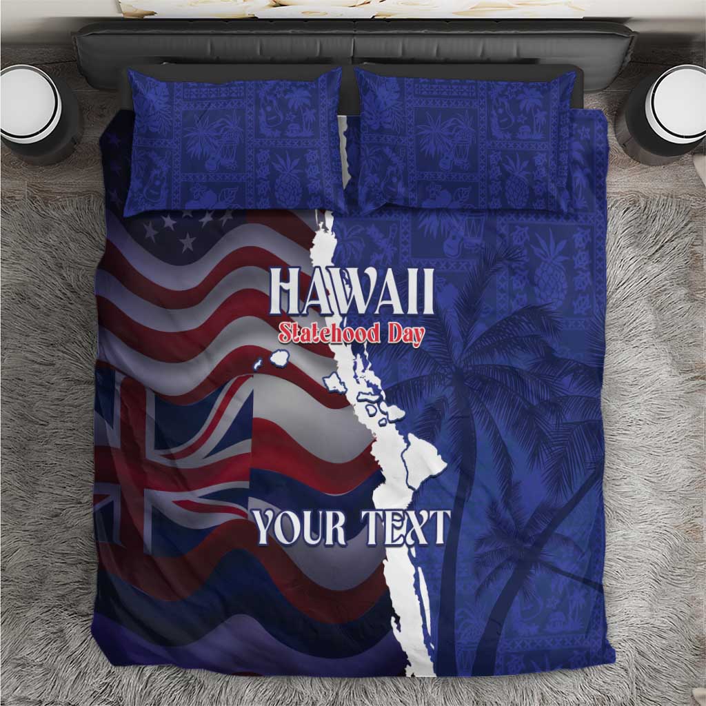Personalized Hawaii Statehood Day Bedding Set 66th Anniversary LT14 Blue - Polynesian Pride