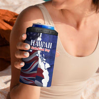 Personalized Hawaii Statehood Day 4 in 1 Can Cooler Tumbler 66th Anniversary - Polynesian Pride