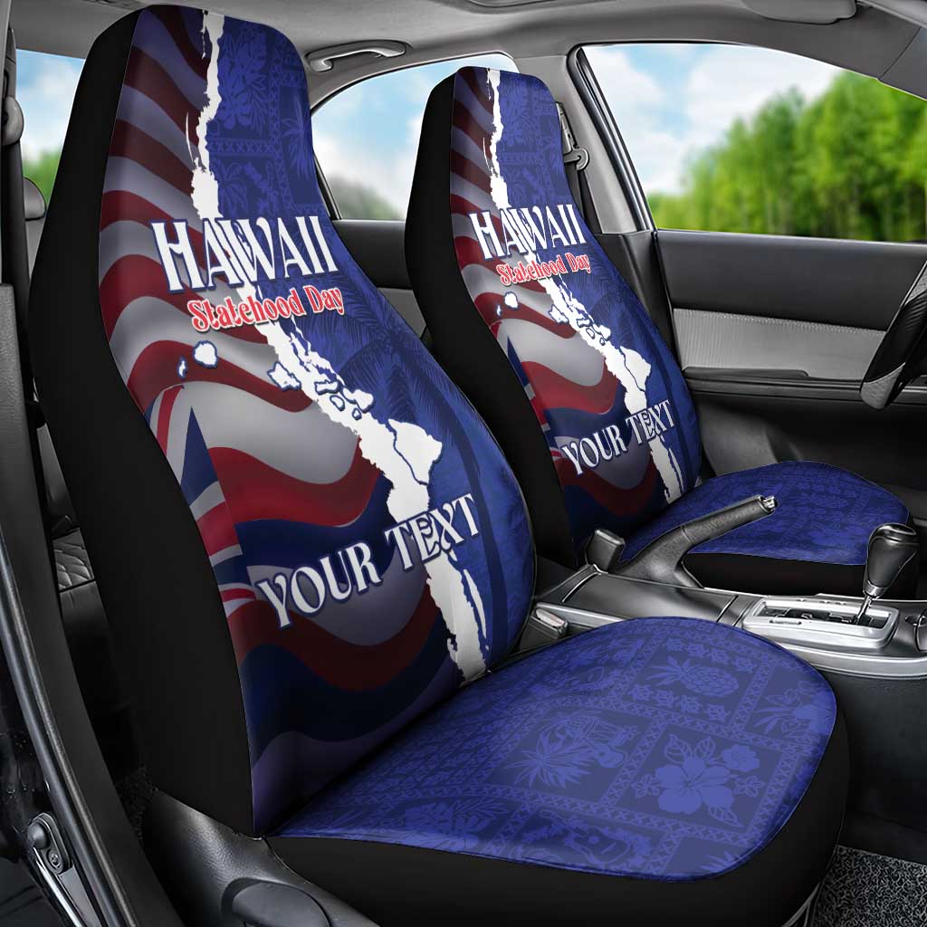 Personalized Hawaii Statehood Day Car Seat Cover 66th Anniversary LT14 - Polynesian Pride