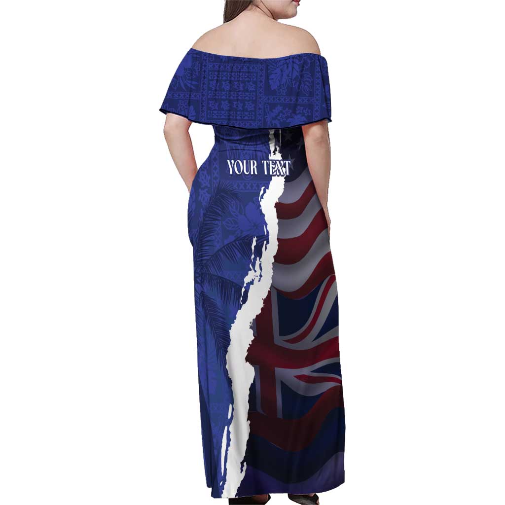 Personalized Hawaii Statehood Day Family Matching Off Shoulder Maxi Dress and Hawaiian Shirt 66th Anniversary - Polynesian Pride