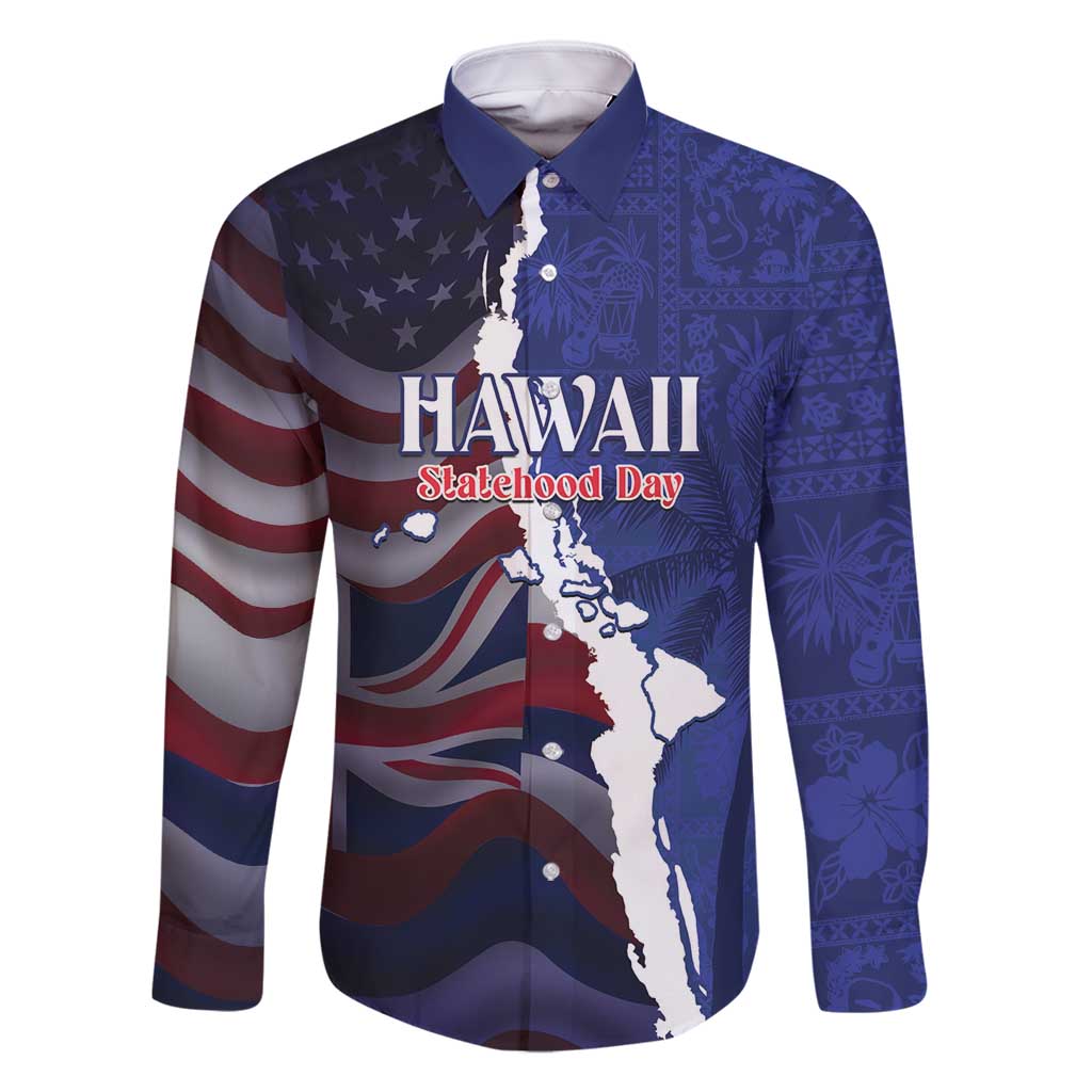 Personalized Hawaii Statehood Day Family Matching Off Shoulder Short Dress and Hawaiian Shirt 66th Anniversary - Polynesian Pride