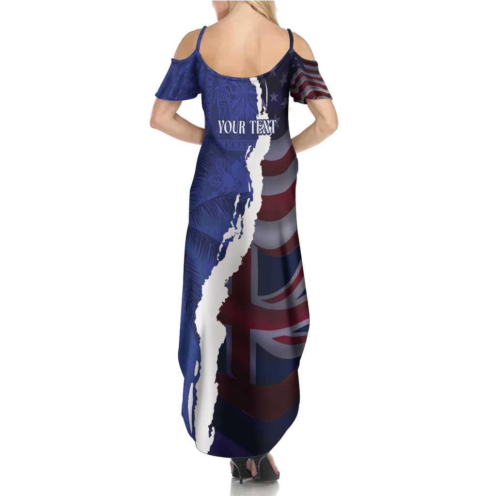 Personalized Hawaii Statehood Day Family Matching Summer Maxi Dress and Hawaiian Shirt 66th Anniversary - Polynesian Pride