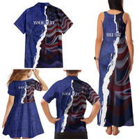 Personalized Hawaii Statehood Day Family Matching Tank Maxi Dress and Hawaiian Shirt 66th Anniversary - Polynesian Pride