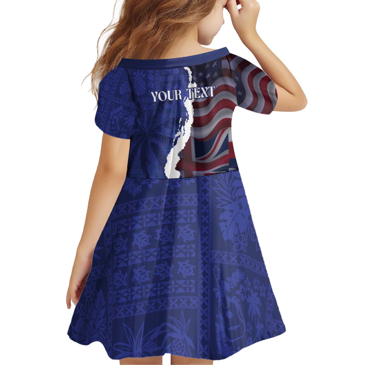 Personalized Hawaii Statehood Day Kid Short Sleeve Dress 66th Anniversary LT14 - Polynesian Pride