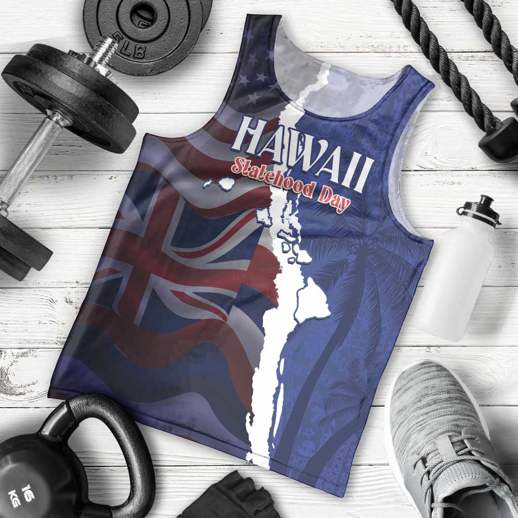 Personalized Hawaii Statehood Day Men Tank Top 66th Anniversary - Polynesian Pride