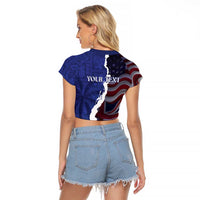 Personalized Hawaii Statehood Day Raglan Cropped T Shirt 66th Anniversary - Polynesian Pride