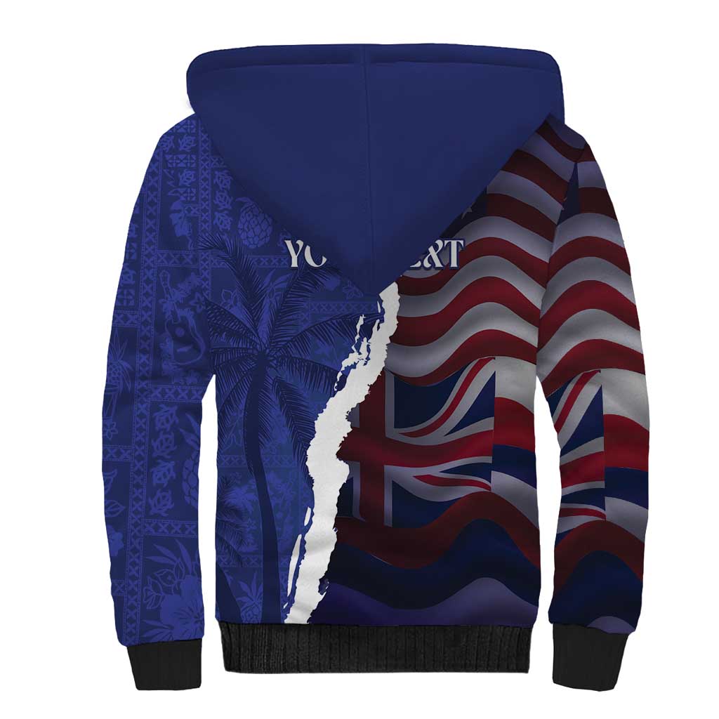 Personalized Hawaii Statehood Day Sherpa Hoodie 66th Anniversary - Polynesian Pride