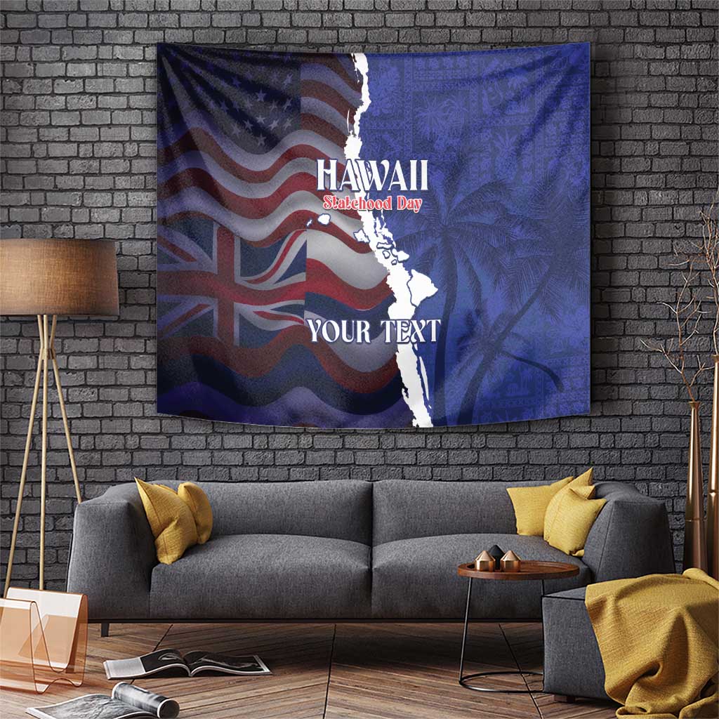Personalized Hawaii Statehood Day Tapestry 66th Anniversary - Polynesian Pride