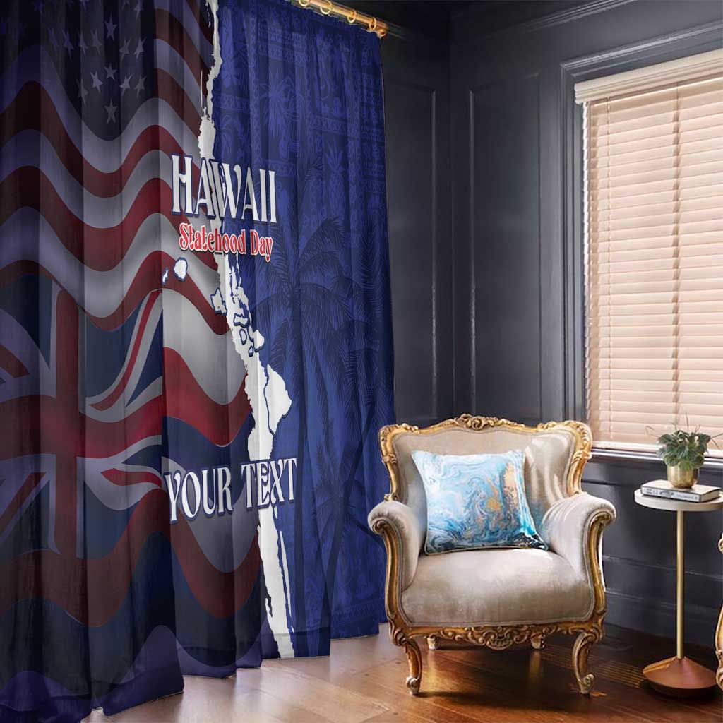 Personalized Hawaii Statehood Day Window Curtain 66th Anniversary - Polynesian Pride