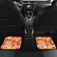 Yellow Hawaii Hibiscus Car Mats Tropical Flowers Seamless Pattern - Polynesian Pride