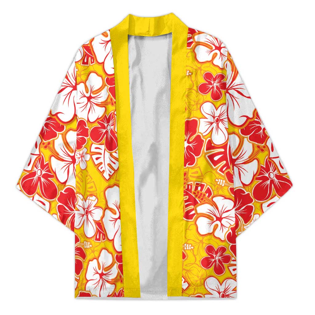 Yellow Hawaii Hibiscus Kimono Tropical Flowers Seamless Pattern - Polynesian Pride