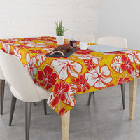 Yellow Hawaii Hibiscus Tablecloth Tropical Flowers Seamless Pattern - Polynesian Pride