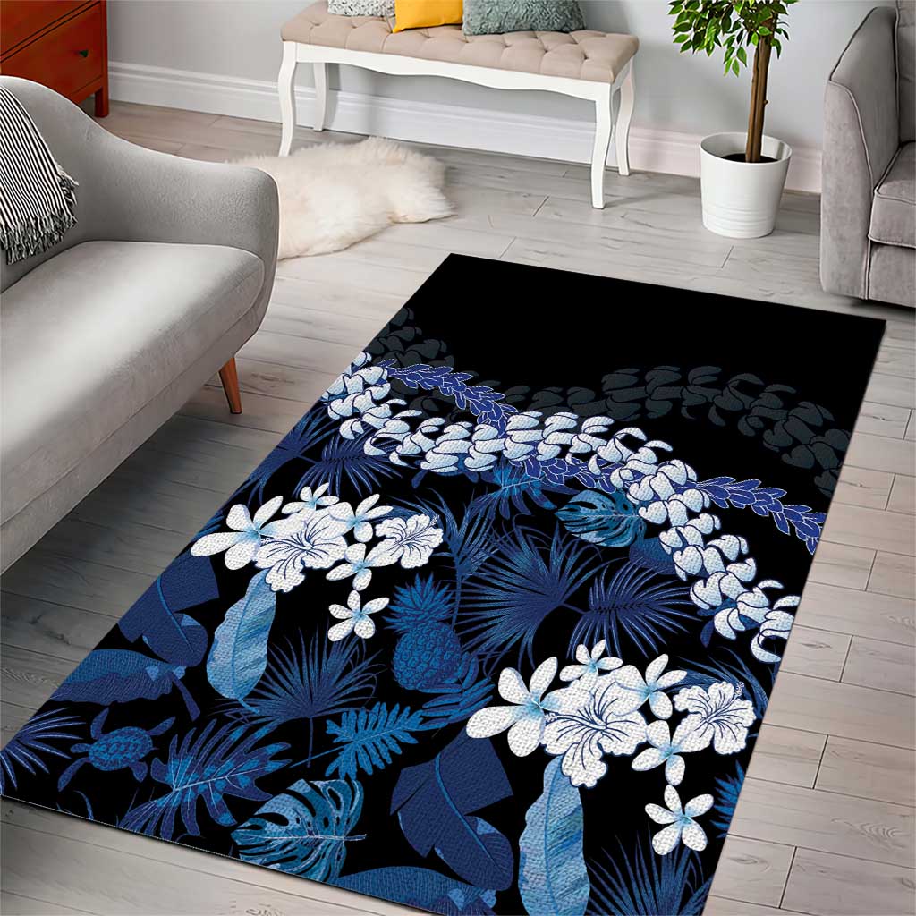 Polu Aloha Hawaii Lei Area Rug Tropical Flowers Elegant Vibe - Polynesian Pride