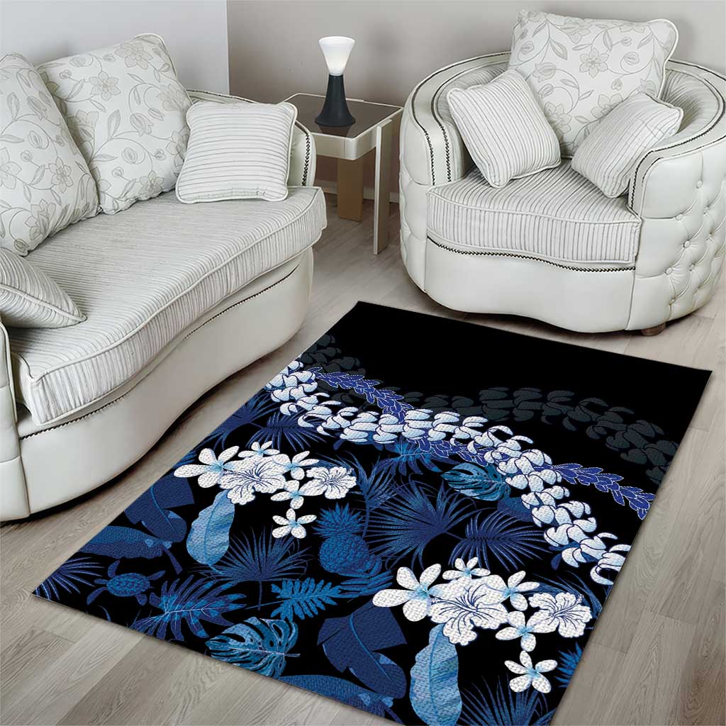 Polu Aloha Hawaii Lei Area Rug Tropical Flowers Elegant Vibe - Polynesian Pride