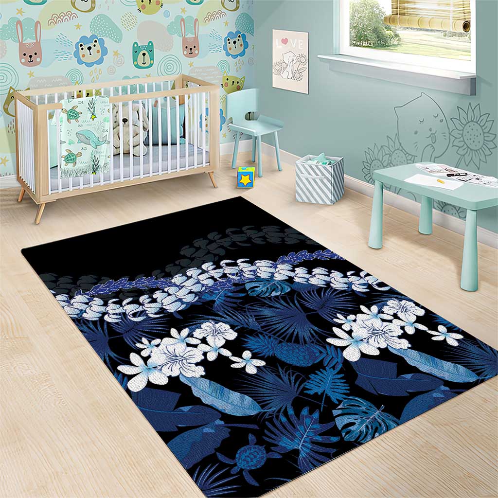 Polu Aloha Hawaii Lei Area Rug Tropical Flowers Elegant Vibe - Polynesian Pride