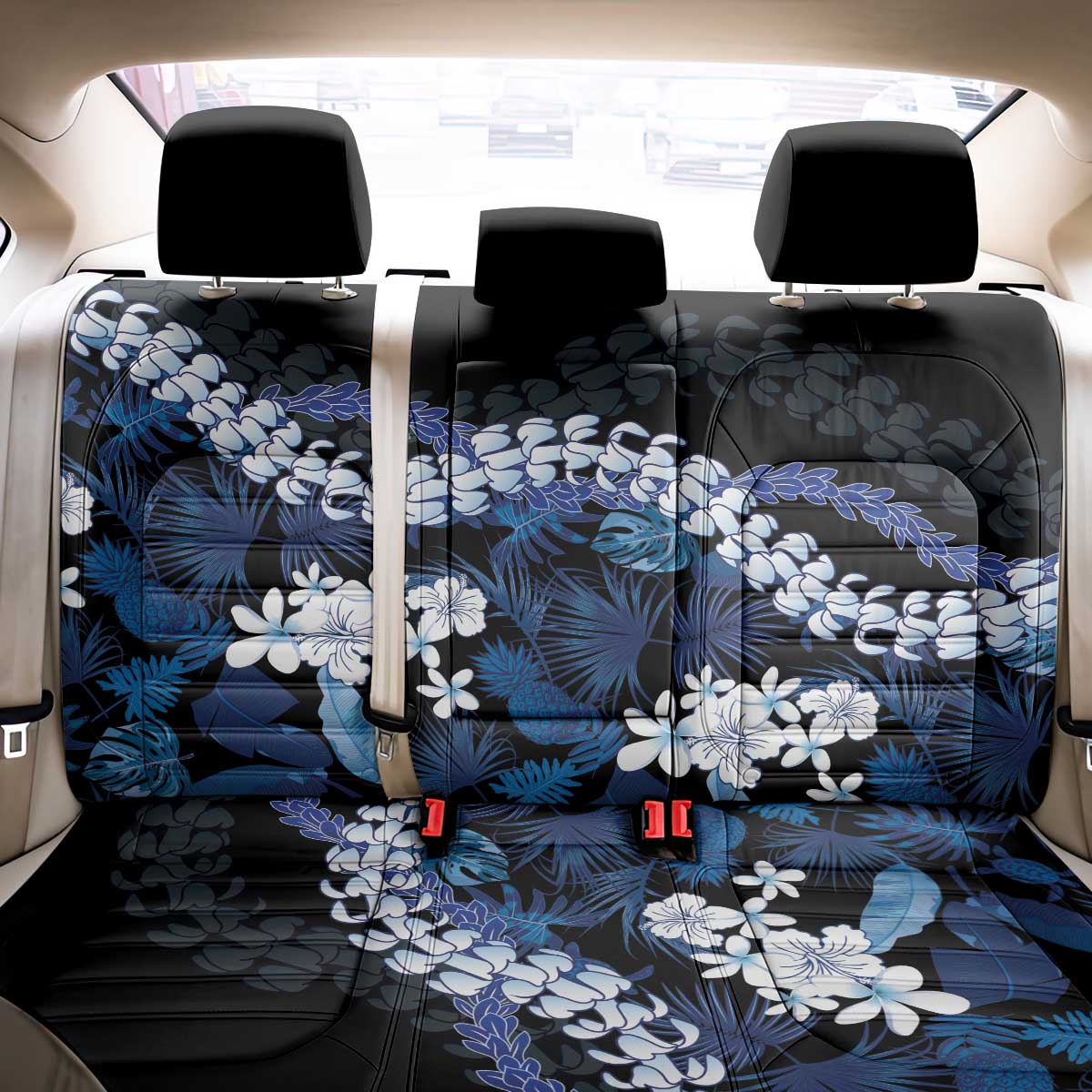 Polu Aloha Hawaii Lei Back Car Seat Cover Tropical Flowers Elegant Vibe - Polynesian Pride