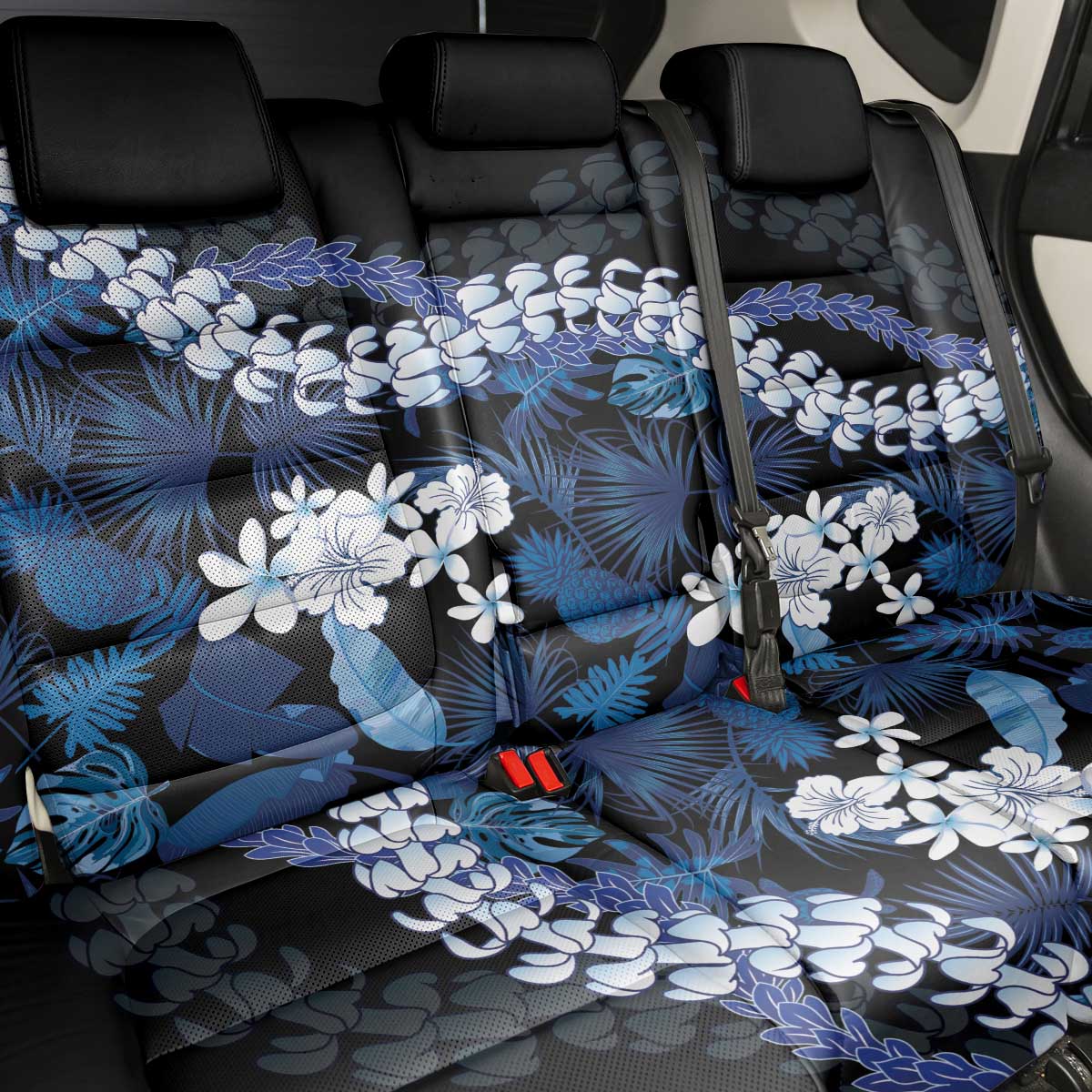 Polu Aloha Hawaii Lei Back Car Seat Cover Tropical Flowers Elegant Vibe - Polynesian Pride