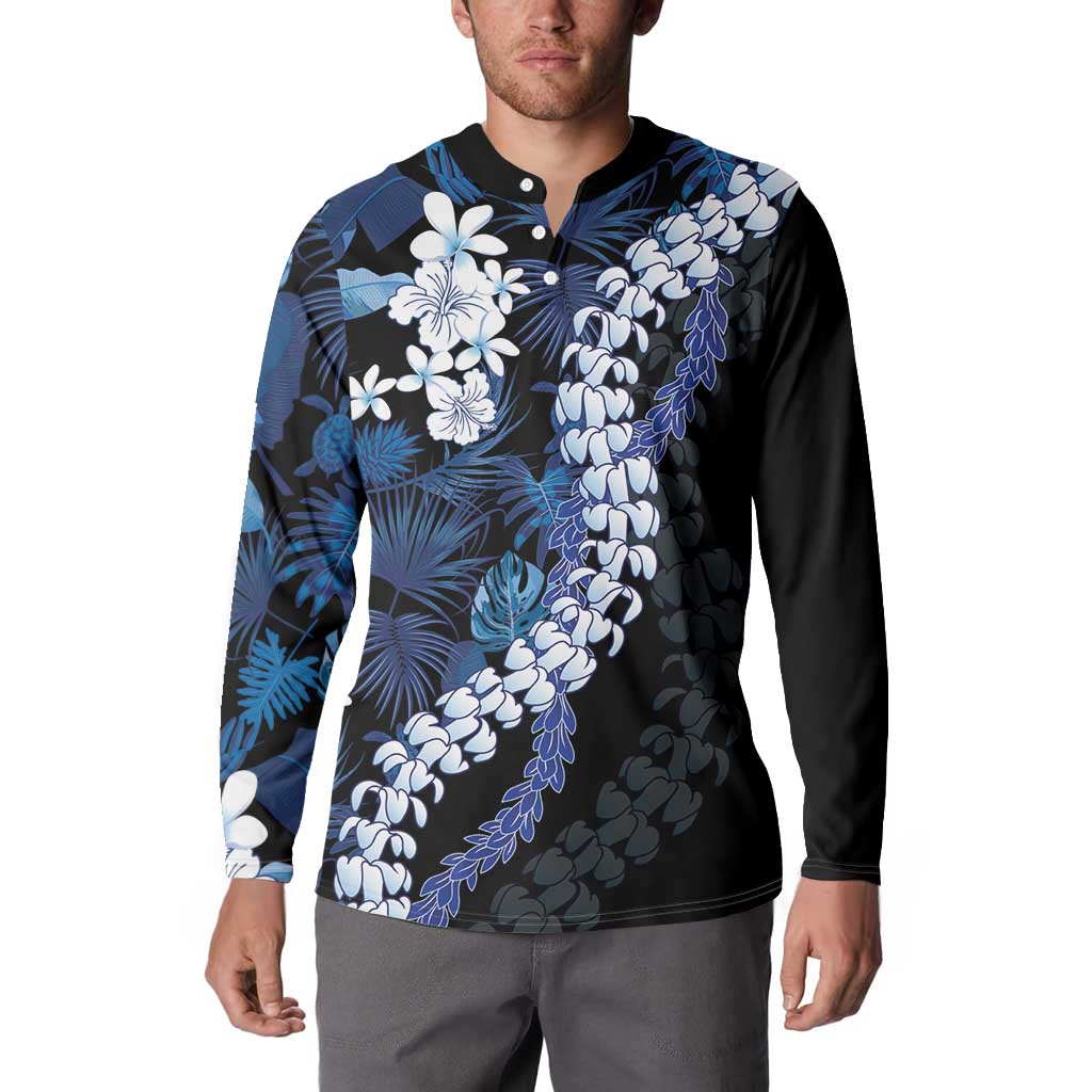 Polu Aloha Hawaii Lei Button Sweatshirt Tropical Flowers Elegant Vibe - Polynesian Pride