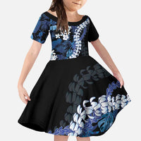 Polu Aloha Hawaii Lei Family Matching Long Sleeve Bodycon Dress and Hawaiian Shirt Tropical Flowers Elegant Vibe - Polynesian Pride