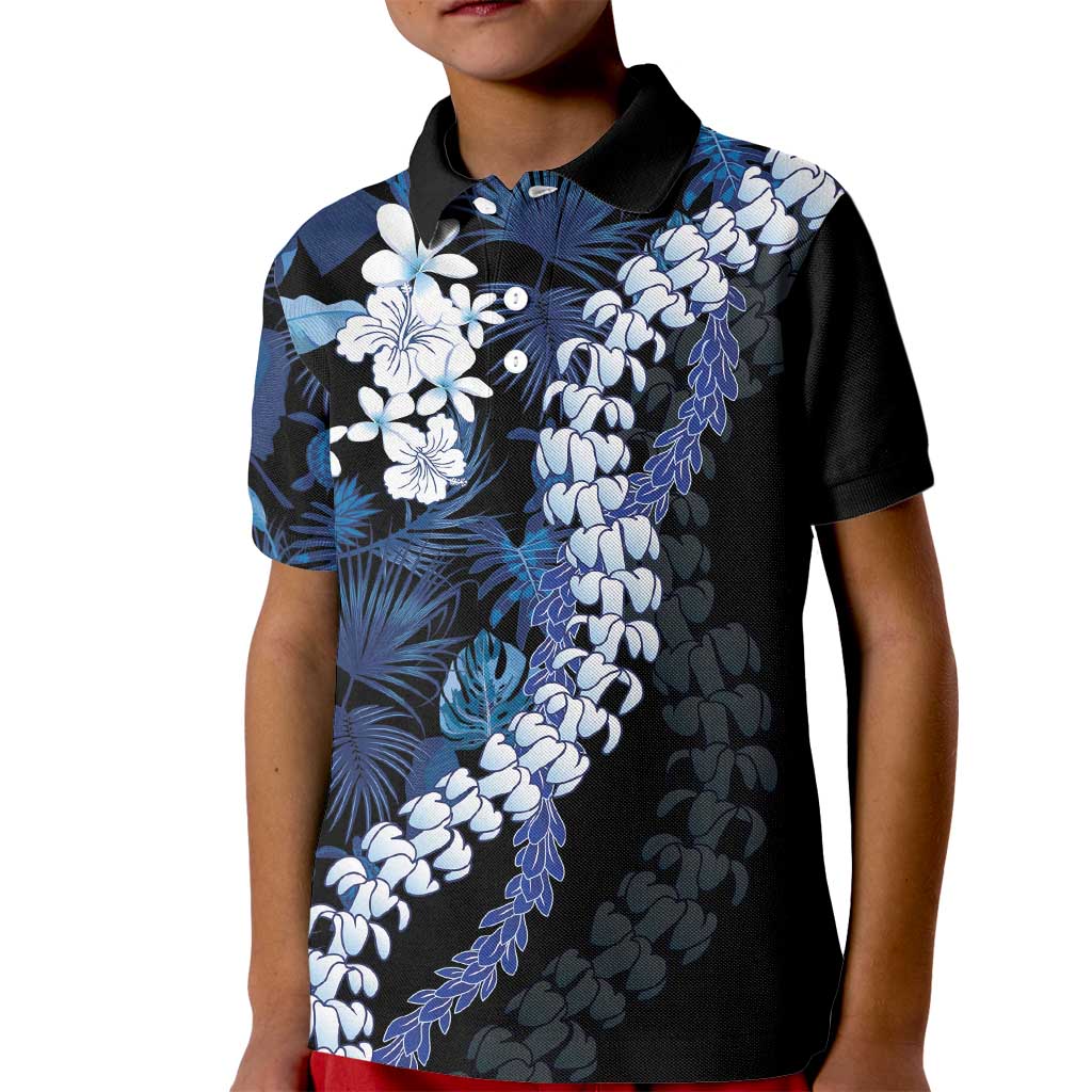 Polu Aloha Hawaii Lei Kid Polo Shirt Tropical Flowers Elegant Vibe - Polynesian Pride