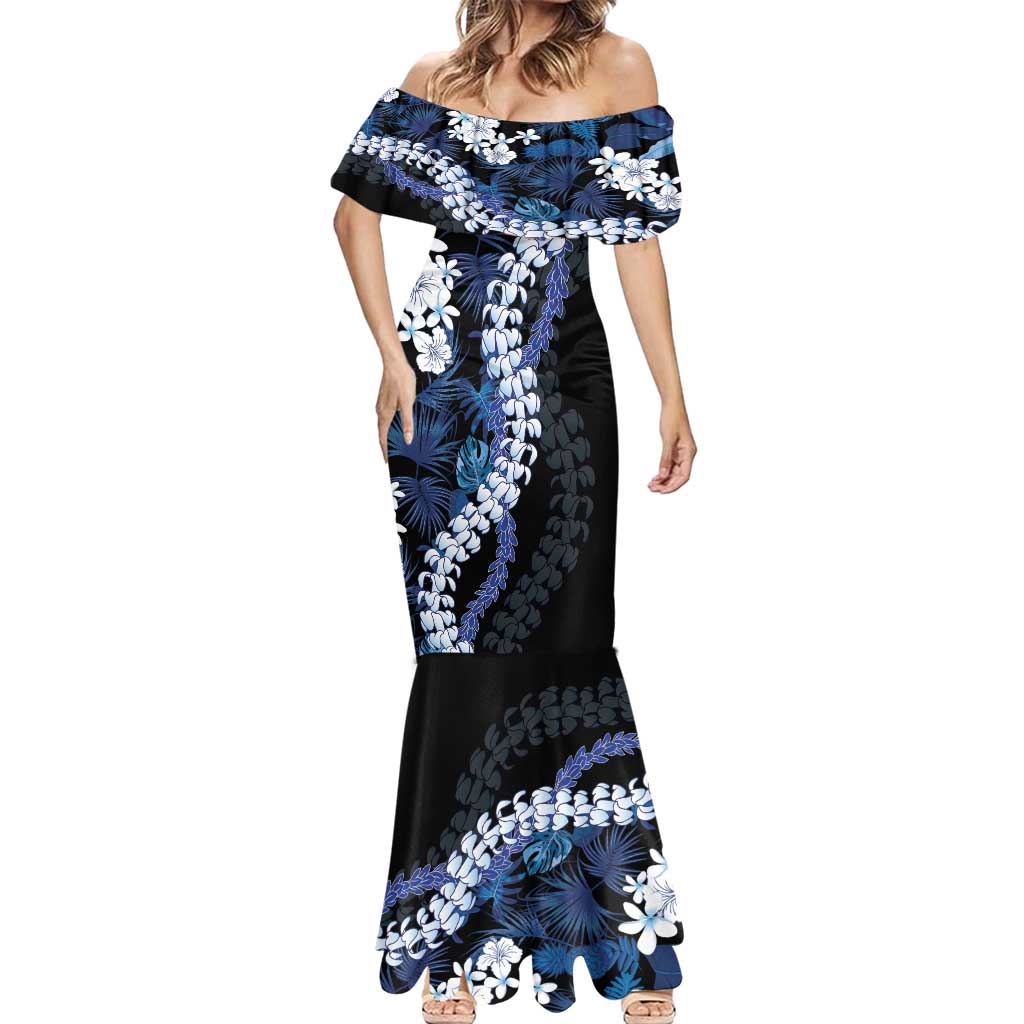 Polu Aloha Hawaii Lei Mermaid Dress Tropical Flowers Elegant Vibe - Polynesian Pride