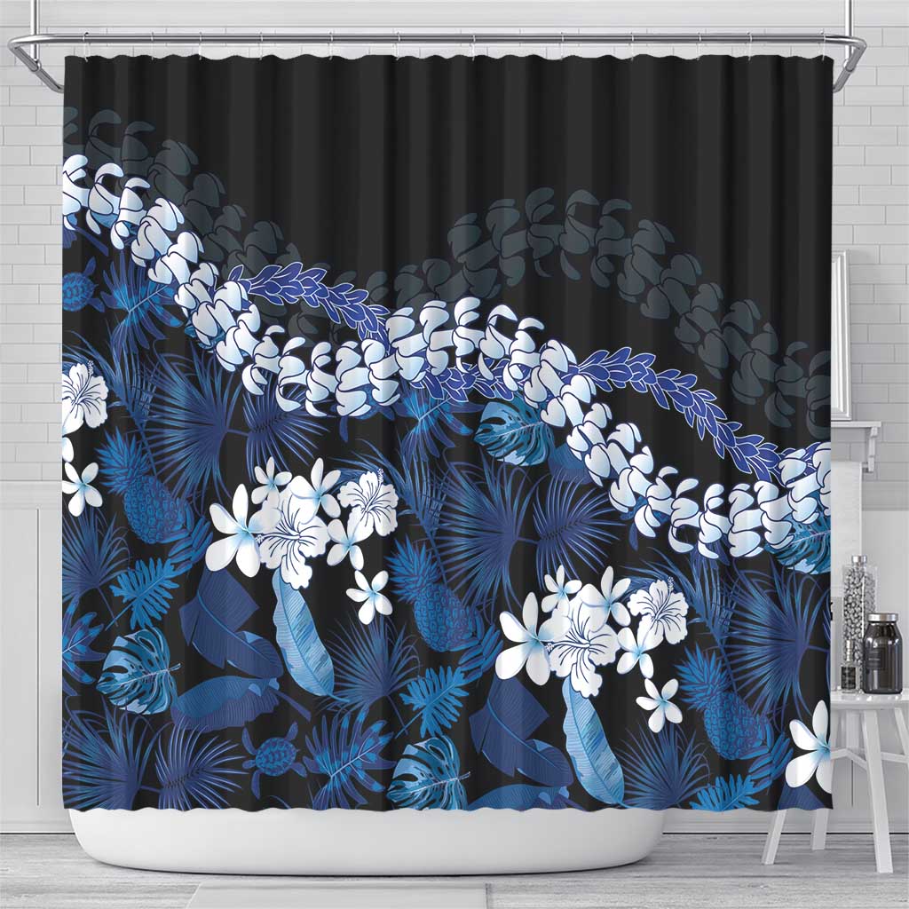 Polu Aloha Hawaii Lei Shower Curtain Tropical Flowers Elegant Vibe - Polynesian Pride