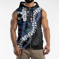 Polu Aloha Hawaii Lei Sleeveless Zip Hoodie Tropical Flowers Elegant Vibe - Polynesian Pride