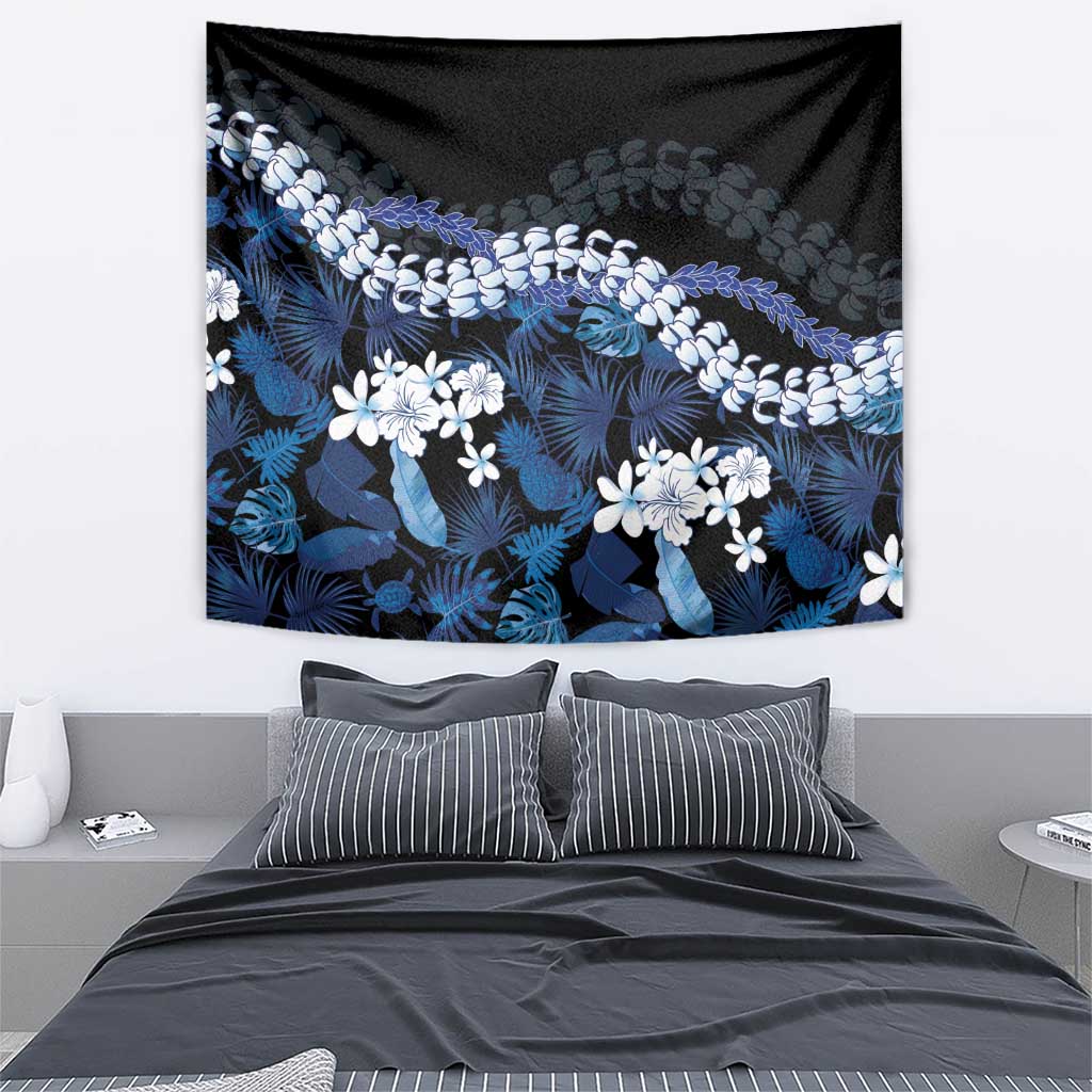 Polu Aloha Hawaii Lei Tapestry Tropical Flowers Elegant Vibe - Polynesian Pride