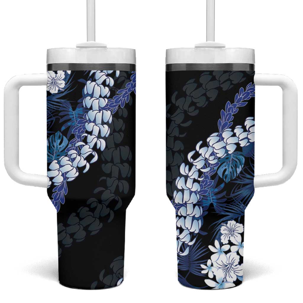 Polu Aloha Hawaii Lei Tumbler With Handle Tropical Flowers Elegant Vibe - Polynesian Pride