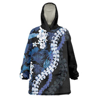 Polu Aloha Hawaii Lei Wearable Blanket Hoodie Tropical Flowers Elegant Vibe - Polynesian Pride