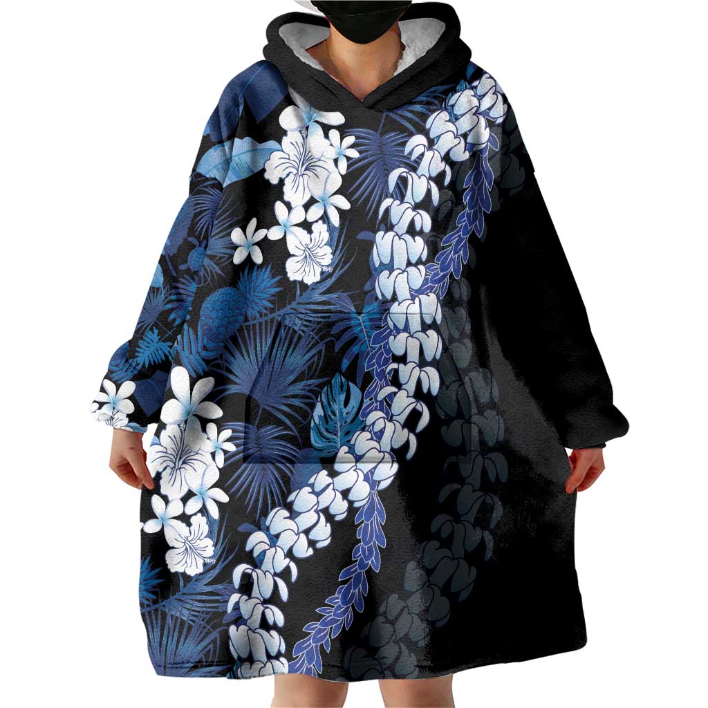Polu Aloha Hawaii Lei Wearable Blanket Hoodie Tropical Flowers Elegant Vibe - Polynesian Pride