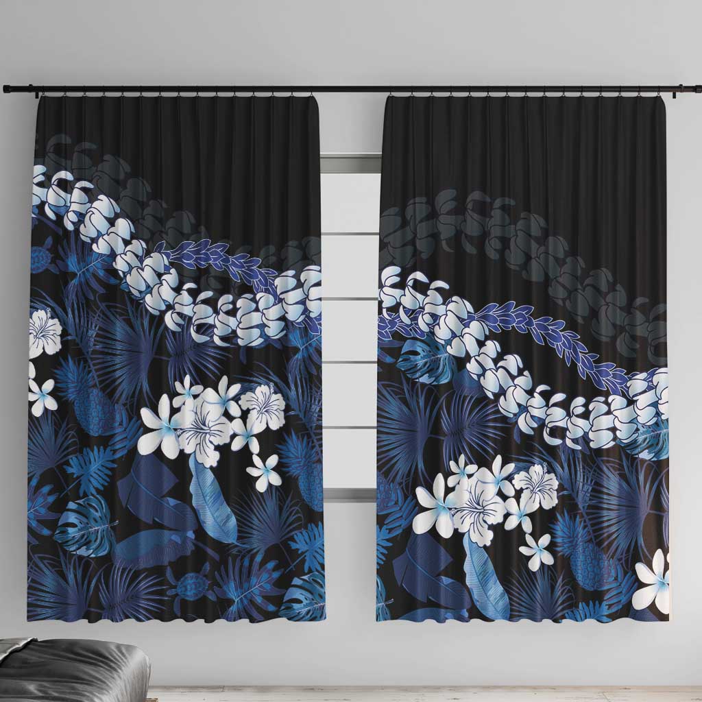 Polu Aloha Hawaii Lei Window Curtain Tropical Flowers Elegant Vibe - Polynesian Pride