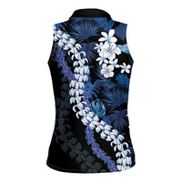 Polu Aloha Hawaii Lei Women Sleeveless Polo Shirt Tropical Flowers Elegant Vibe - Polynesian Pride