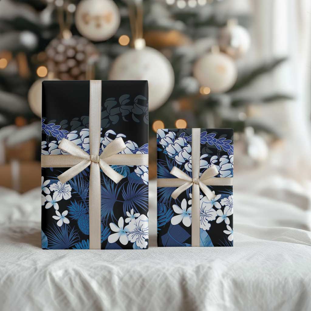 Polu Aloha Hawaii Lei Wrapping Paper Tropical Flowers Elegant Vibe - Polynesian Pride